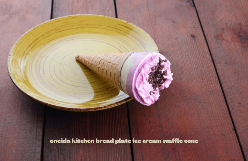 oneida kitchen bread plate ice cream waffle cone 